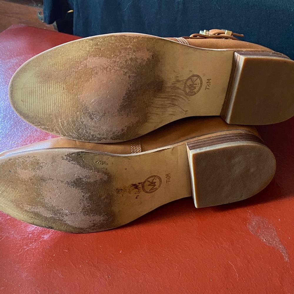 Michael Kors Brown Leather Ankle Booties - Picture 4 of 4